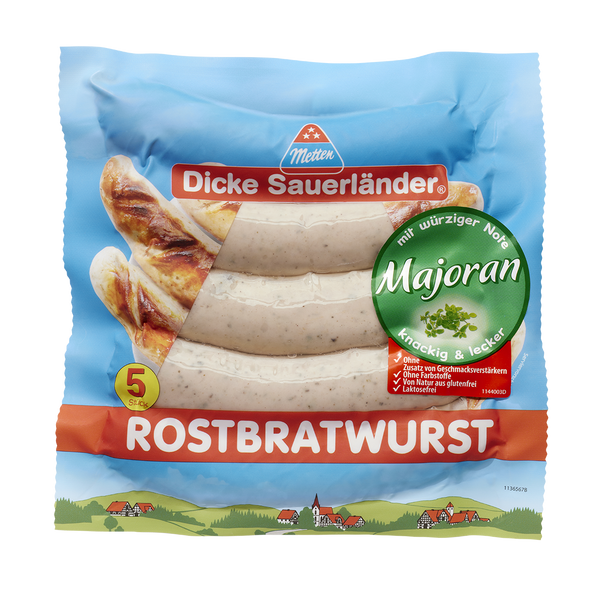 Bild: "Dicke Sauerländer" Rostbratwurst Majoran